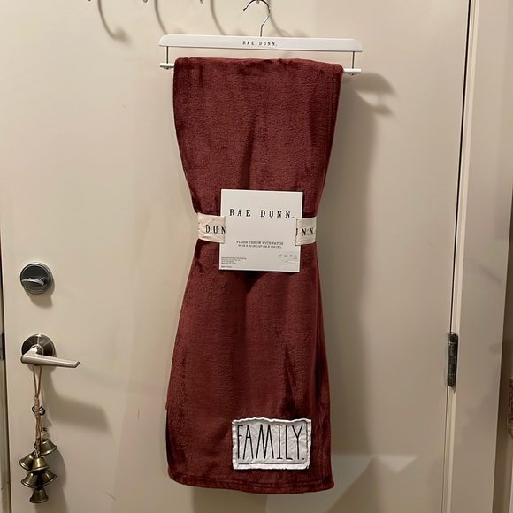 Rae Dunn Accessories - Rae Dunn Burgundy Family Soft Plush Throw Blanket